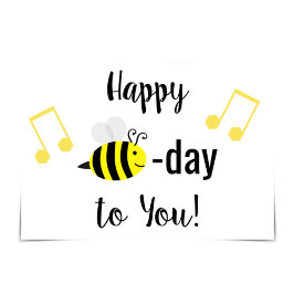Tarjeta de canción de cumpleaños "Happy Bee Day"
