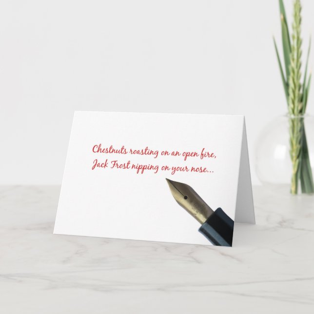 Tarjeta de canción de los navidades (Anverso)