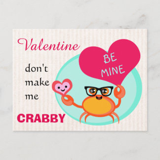 Tarjeta de cangrejo hipster divertida para el día