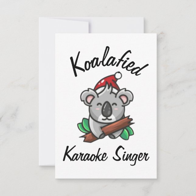 Tarjeta de cantante Koalafied Karaoke (Anverso)