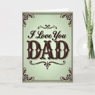 Tarjeta de caoba de papá clásico