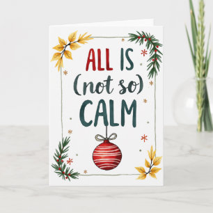 Tarjeta de caos divertido de vacaciones no tan tra