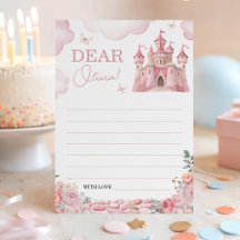 Tarjeta de cápsula de cumpleaños del castillo de l