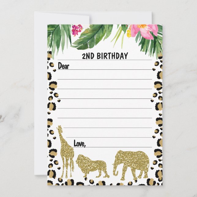 Tarjeta de cápsula de tiempo de impresión Safari G (Anverso)