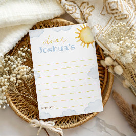 Tarjeta de cápsula del tiempo de Pequeño Sol