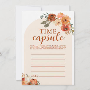 Tarjeta de cápsula del tiempo para baby shower de 