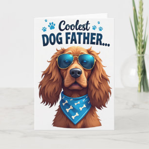 Tarjeta de cara de cachorro del dulce día del padr