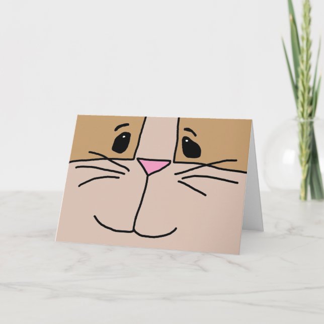 Tarjeta de cara del conejito de pascua/Pascua para (Anverso)