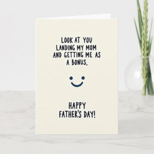 Tarjeta de Cara Divertida de Papá de Regalo
