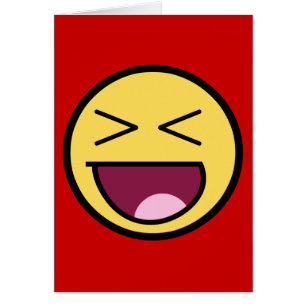 Tarjeta de cara impresionante feliz