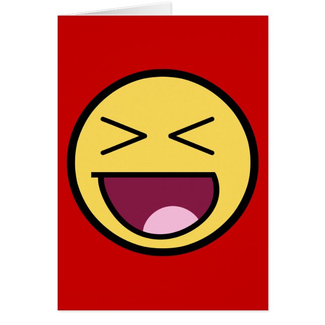 Tarjeta de cara impresionante feliz (Frente)