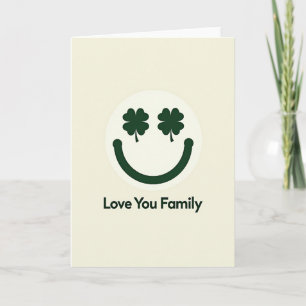 Tarjeta de Cara Sonriente Familia Te Quiero