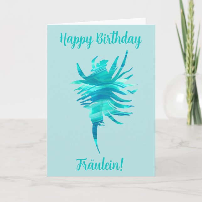 Tarjeta de caracol Silueta Azul-Agua (Anverso)