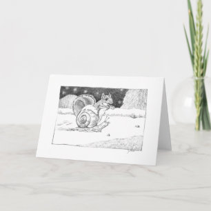 Tarjeta de caracol y ardilla