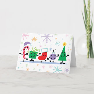 Tarjeta de caracteres de las Felices Navidad