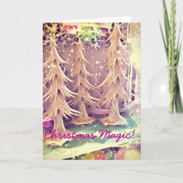 Tarjeta de caridad de autismo mágico para navidade (Anverso)