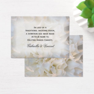 Tarjeta de caridad de Boda floral de Carnación bla