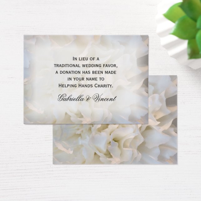 Tarjeta de caridad de Boda floral de Carnación bla (Escritorio)