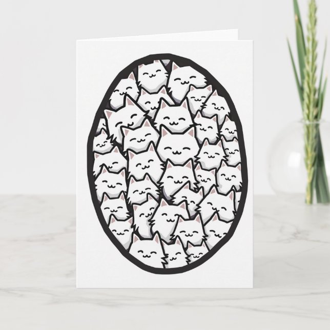 Tarjeta de Caritas de Gatito Feliz (Anverso)