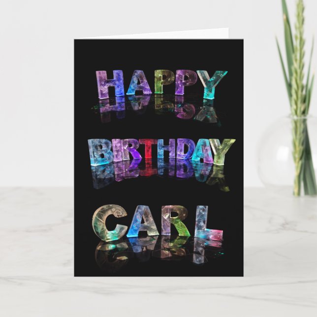 Tarjeta de Carl del feliz cumpleaños (Anverso)