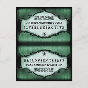 Tarjeta de carpa de comida de dulces de Halloween 