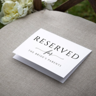 Tarjeta de carpa reservada Boda de caligrafía romá