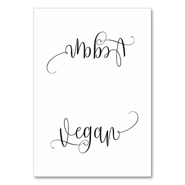 Tarjeta de carpas de tabla vegana de presupuesto (Anverso)