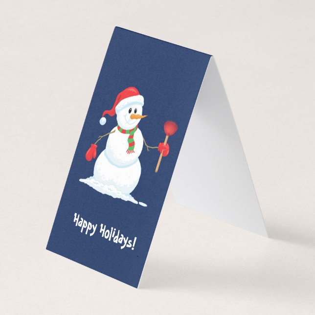 Tarjeta de carpetas Snowman del complemento (Anverso)