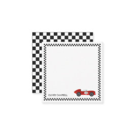 Tarjeta de carrera roja niños personalizada