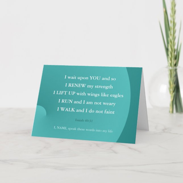 Tarjeta de carreras Bible Verse Healing Isaiah Wal (Anverso)