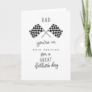 Tarjeta de carreras del Día del Padre - Regalo par