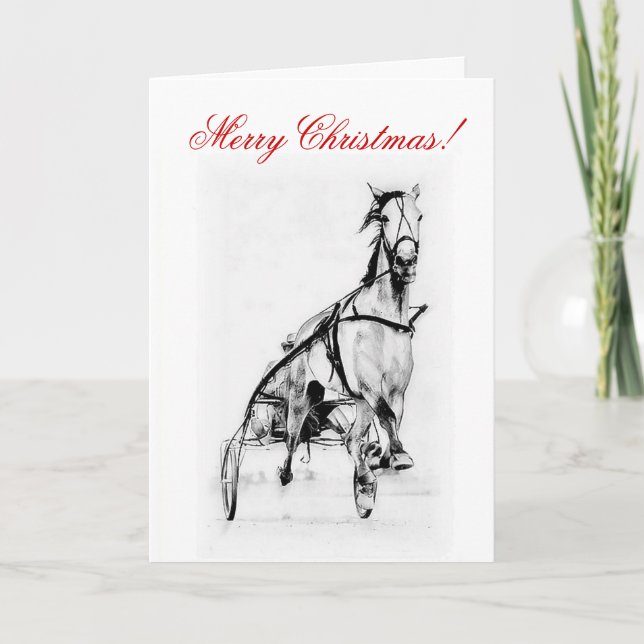 Tarjeta de Carreras para caballos Merry Christmas  (Anverso)