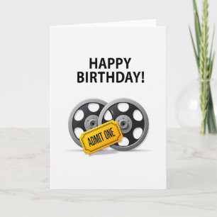 Tarjeta de carrete de película de celebración