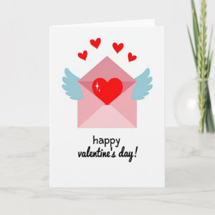 Tarjeta de Carta de Amor con Alas Minimalista
