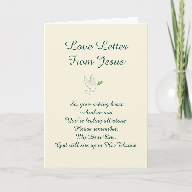 Tarjeta de Carta de Amor de Jesús (Anverso)