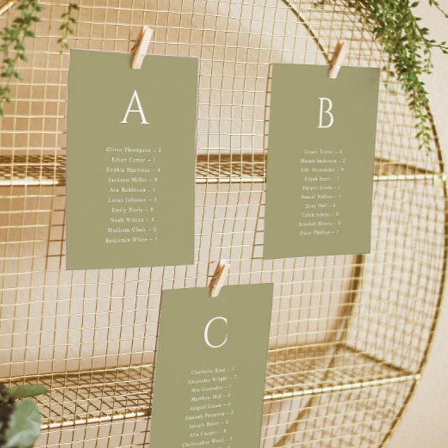 Tarjeta de carta de asiento de matcha para boda al (Subido por el creador)