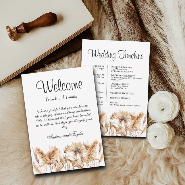 Tarjeta de carta de bienvenida para Boda de gramaj (Subido por el creador)