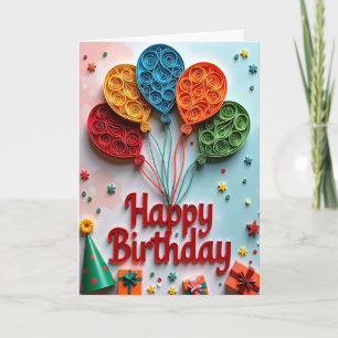Tarjeta de carta de cumpleaños en negrita