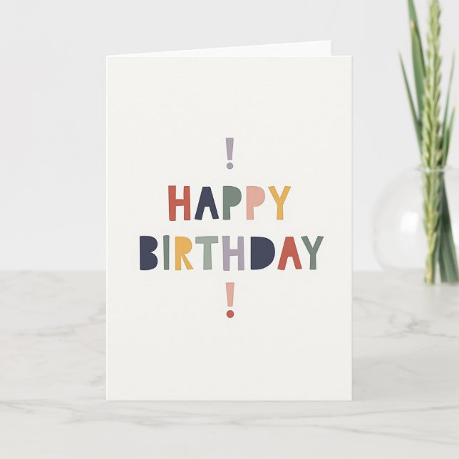 Tarjeta de Carta de Cumpleaños Rústica (Anverso)