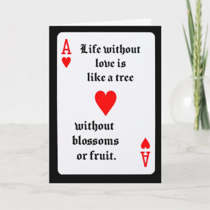 TARJETA DE CARTA DE JUEGO TE QUIERO -- Tarjeta de 