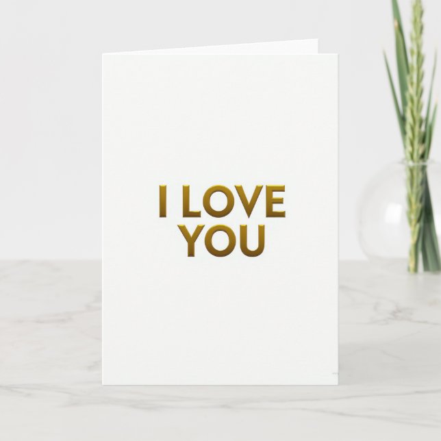 Tarjeta de Carta de Oro 'Te Amo' (Anverso)