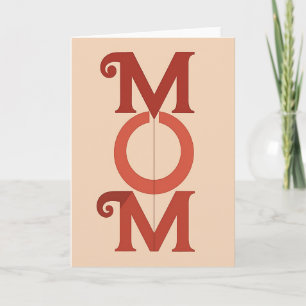 Tarjeta de carta rústica para el día de la madre