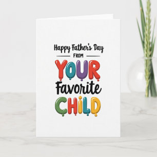 Tarjeta de carta vívida para el Día del Padre