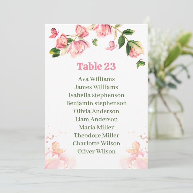 tarjeta de cartas de asignación de mariposas con f (Anverso de pie)