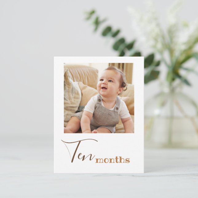 Tarjeta de cartel de primer cumpleaños de foto de  (Anverso de pie)