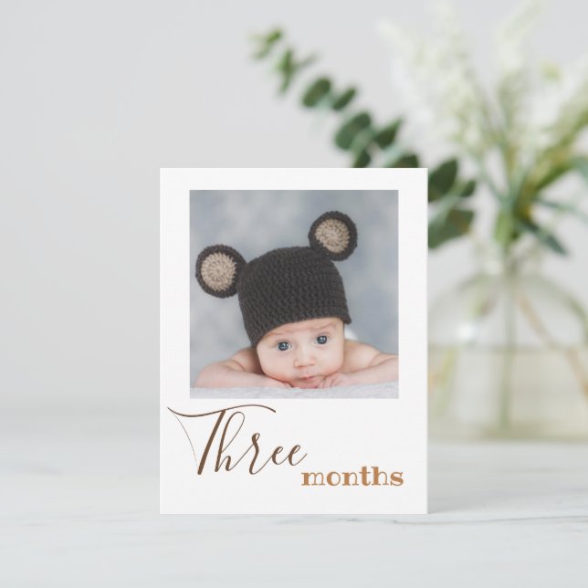 Tarjeta de cartel de primer cumpleaños de foto de  (Anverso de pie)