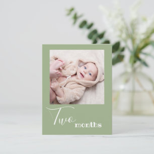 Tarjeta de carteles de dos meses de la foto del pr