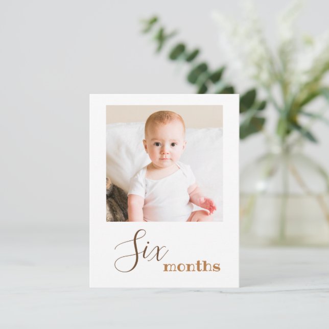 Tarjeta de carteles para el primer cumpleaños de l (Anverso de pie)