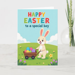 Tarjeta de Cartón con Patrón de Huevo de Pascua