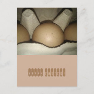 Tarjeta de Cartón de Huevos Felices de Pascua